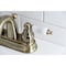 Kingston Brass KB5613PL Restoration 4" Centerset Bathroom Faucet, Antique Brass KB5613PL - alternate 4